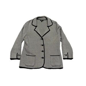 Talbots Black & White 3/4 Quarter Sleeve
Knitted Silk Cardigan Womens Size‎ SP